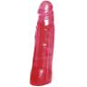 Розовый фаллос-насадка для трусиков с плугом - 17 см.