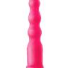 Розовый гелевый расширяющийся к низу анальный стимулятор - 20 см.