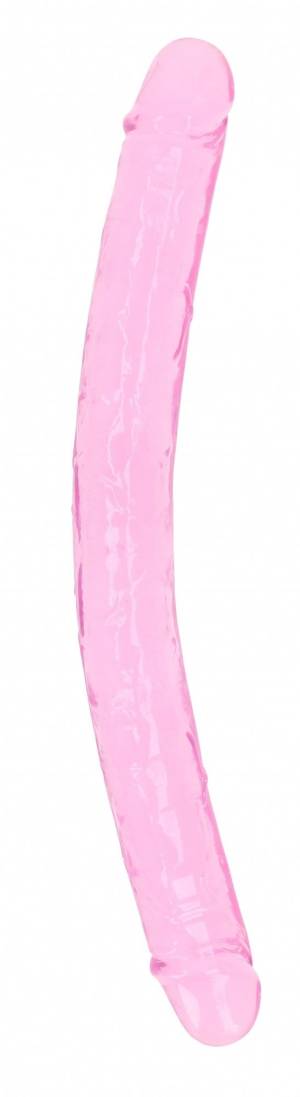 Двусторонний розовый фаллоимитатор - 34 см.