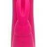 Розовый вибратор-кролик Realistic Dual Density Rechargeable Rabbit Vibrator - 25,5 см.