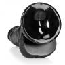 Черный фаллоимитатор Curved Realistic Dildo Balls Suction Cup 6 - 15,5 см.