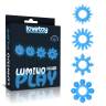 Набор из 4 голубых, светящихся в темноте эрекционных колец Lumino Play