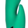 Зеленый вибромассажер-кролик Sierra Sensation - 15 см.