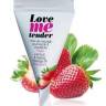 Съедобное согревающее массажное масло Love Me Tender Strawberry с ароматом клубники - 10 мл.