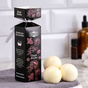 Набор из 3 бомбочек для ванны Spa&Beauty с ароматом пиона и ягод