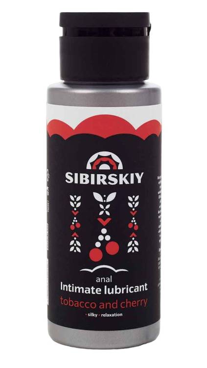 Анальный лубрикант на водной основе SIBIRSKIY с ароматом вишни и табака - 100 мл.