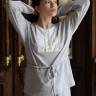 Женская домашняя блуза из мягкого теплого трикотажа