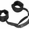 Черные наручники V&V Adjustable Handcuffs with Handle