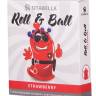 Стимулирующий презерватив-насадка Roll & Ball Strawberry
