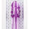 Фиолетовая стимулирующая насадка с шипами и шишечками - 13,5 см.