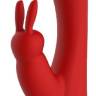 Красный вибромассажер-кролик ARTEMIS - 21 см.