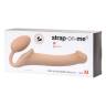 Телесный безремневой страпон Silicone Bendable Strap-On - size M