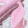 Розовый силиконовый вагинальный шарик с лепесточками